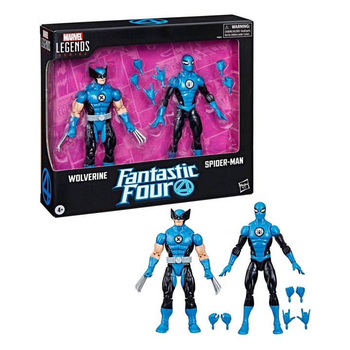Комплект от 2 фигурки Fantastic Four Marvel Legends - Wolverine & Spider-Man