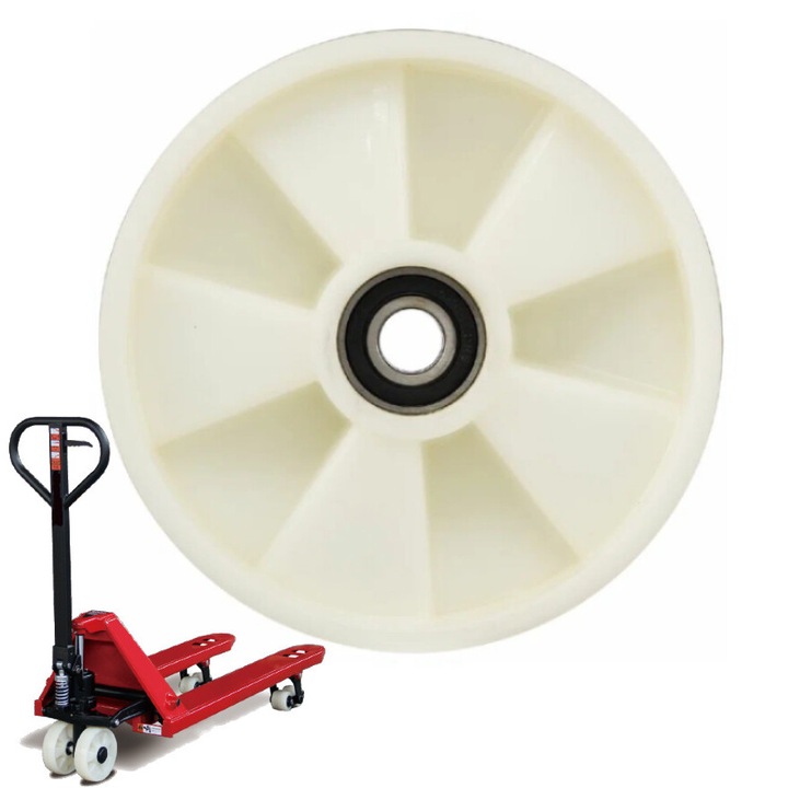 Roata transpalet manual 180x50mm Handlekraft® ideala pentru suprafete dure si medii ce necesita un nivel inalt de ingiena, Nylon