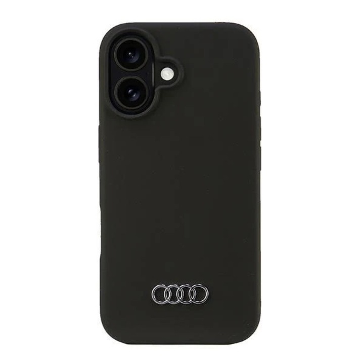 Audi tok iPhone 16-hoz, szilikon, fekete