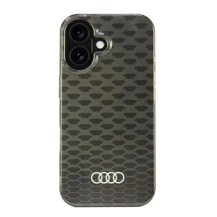 Audi IML Stitching Pattern tok MagSafe-fel, kompatibilis iPhone 16-tal, fekete