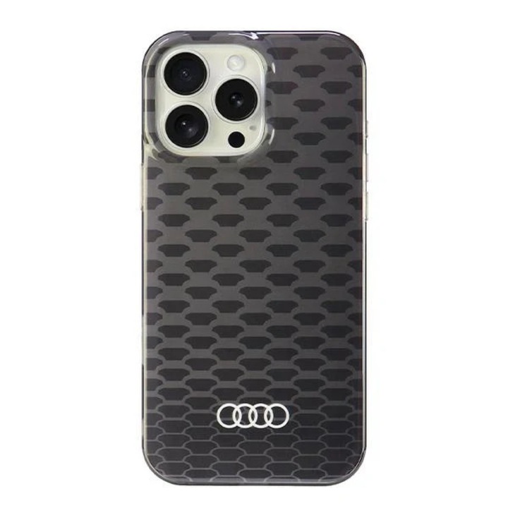 Audi IML Stitching Pattern MagSafe iPhone 16 Pro Max 6.9" készülékhez kemény tok fekete AU-IMLMIP16PM-Q5/D3-BK