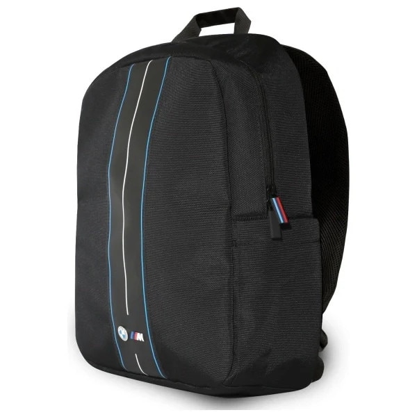 Rucsac BMW Nylon Blue Stripe pentru laptop 16 inch si accesorii, Black