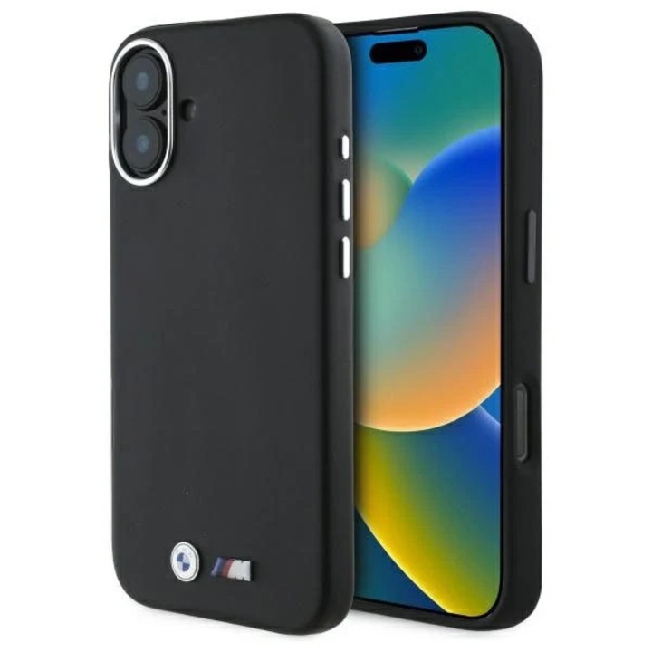 BMW BMHMP16M23PMWK iPhone 16 Plus 6.7" készülékhez kemény tok M Smooth Full Wrapped Metal MagSafe fekete