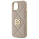 Husa telefon, DKNY Quilted Stack Logo, bej, pentru iPhone 15