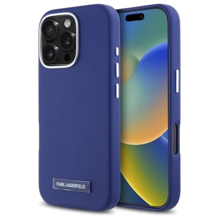 CG MOBILE Karl Lagerfeld KLHCP16XPGKLKIPK - Cover per iPhone 16 Pro Max 6.9, colore: Nero
