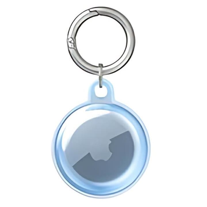 Защитен калъф Apple AirTag Mercury, TPU, синьо, с карабинер