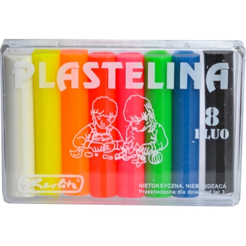 Set Plastilina Herlitz, cutie plastic, 8 buc/set