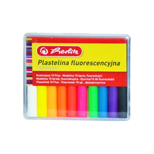 Set Plastilina Herlitz, cutie plastic, 10 buc/set
