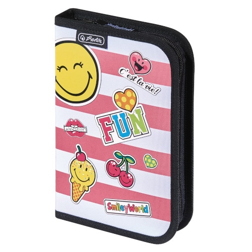 Penar, Herlitz, motiv smileyworld girly, echipat, 19 piese, 20,3 x 14 x 3,5 cm