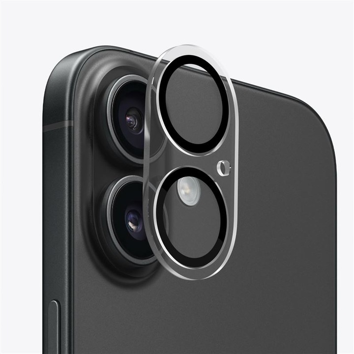 Mobile Origin Easy Lens kameraüveg fólia kompatibilis az iPhone 16 / 16 Plus Clear készülékkel