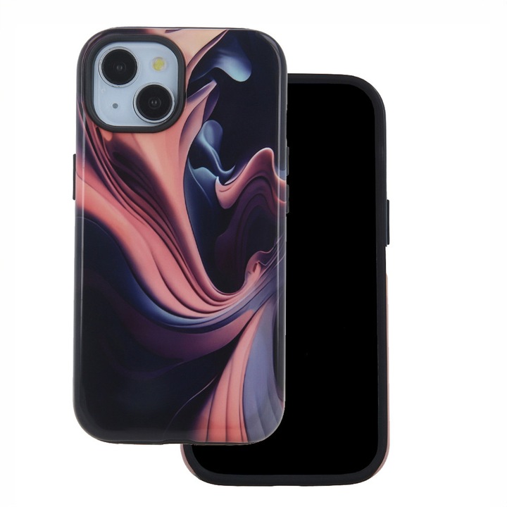 Husa telefon iPhone 11, , TPU si PC, protectie avansata, finisaj lucios, multicolor