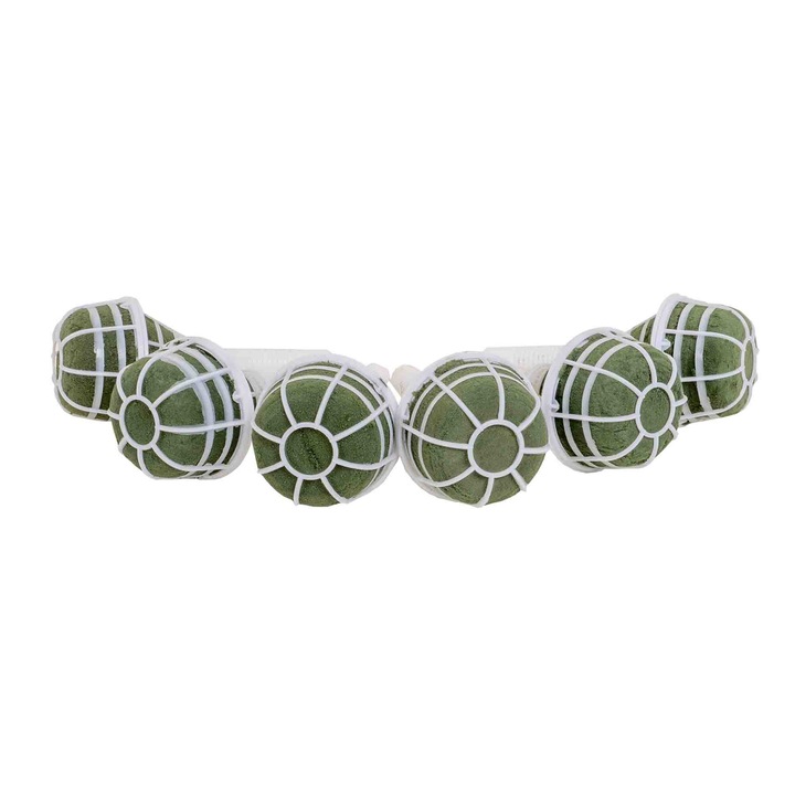 Set 6 Suport din burete umed pentru flori, Love, 8x18cm, verde