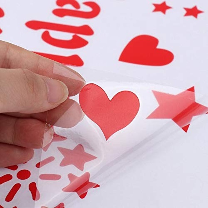 Sticker Autocolant pt. Baloane, Southern Sky, Tematica Aniversare, Model Happy Birthday, 29x21 cm, Rosu