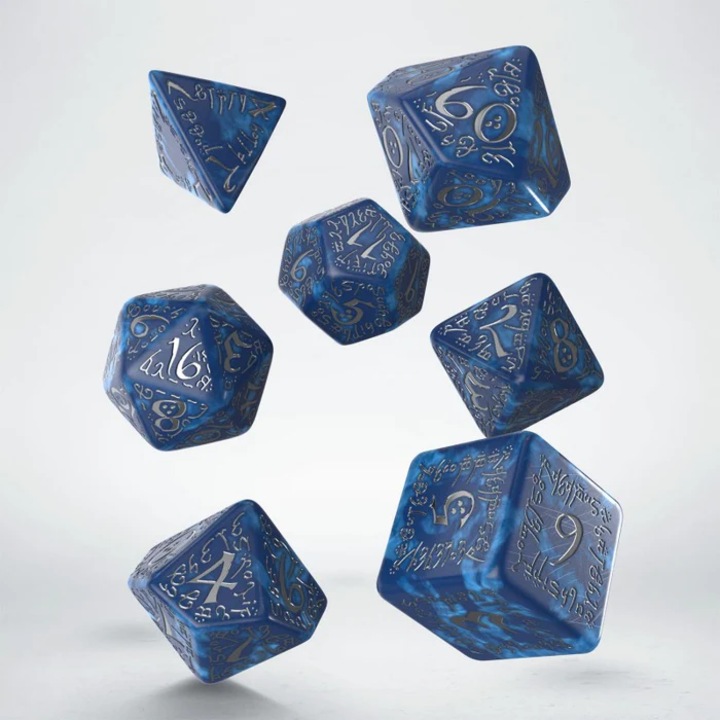 Set de zaruri, Elvish Cobalt & Silver Dice Set