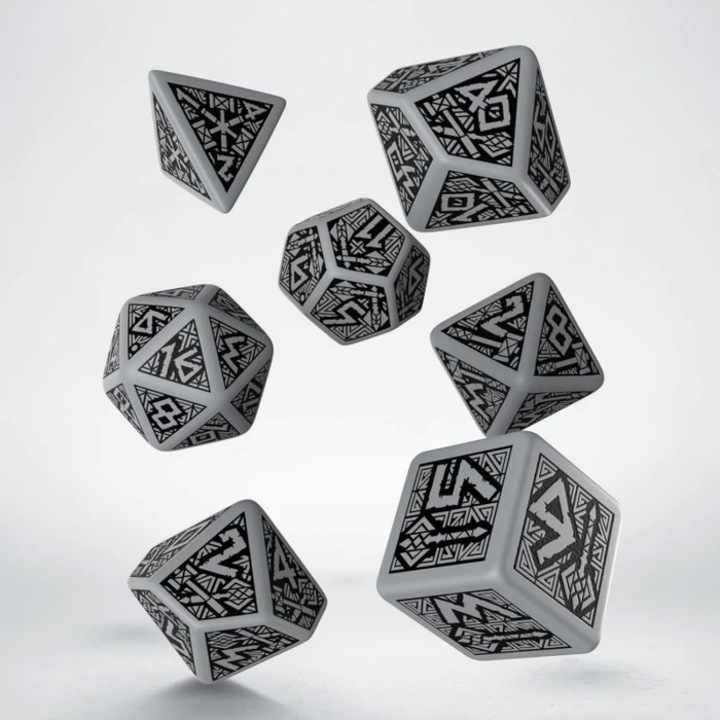 Set de zaruri, Dwarven Dice Set, Gray & Black