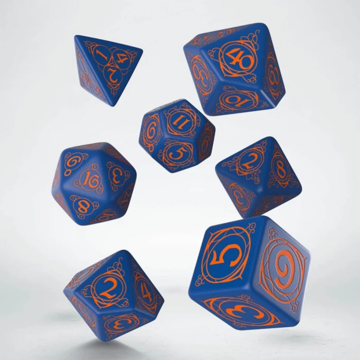 Set de zaruri, Wizard Dark-blue & Orange Dice Set