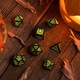 Set de zaruri, Halloween Pumpkin Black & Orange Dice Set