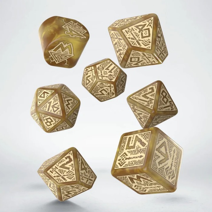 Set de zaruri, Dwarven Dice Set: Gold