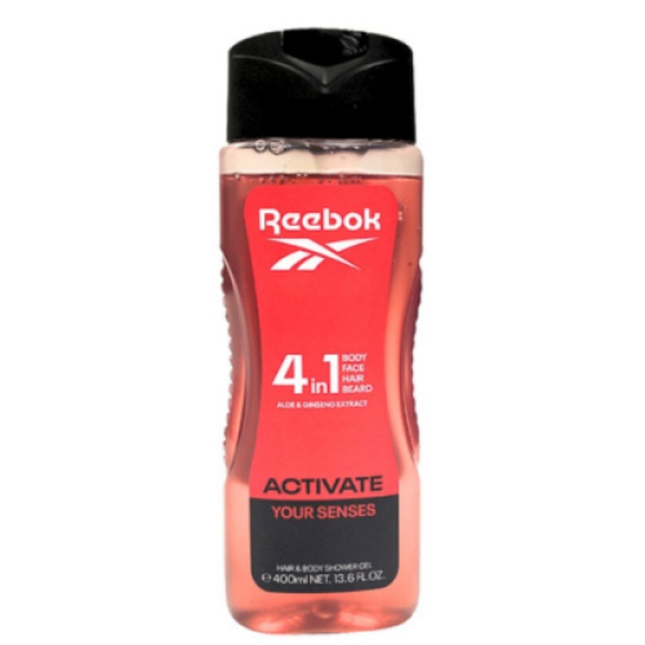 Reebok 4 az 1-ben tusfürdő férfiaknak, Activate Your Senses, 400 ml