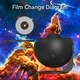 Лампа за проектор Flippy Galaxy за спалня, тема Звездно небе, модел глобус, HD, ротация на 360 градуса, 20 изображения, USB зареждане, 10 W, 15x15 см, черен