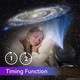 Лампа за проектор Flippy Galaxy за спалня, тема Звездно небе, модел глобус, HD, ротация на 360 градуса, 20 изображения, USB зареждане, 10 W, 15x15 см, черен