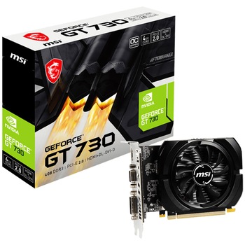 Placa video MSI GeForce GT 730, 4GB DDR3, 64-bit