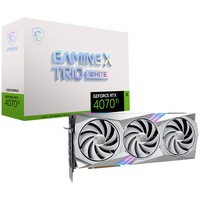 Placa video MSI GeForce RTX 4070 Ti GAMING TRIO WHITE 12G, GDDR6X, 192-bit, Alb