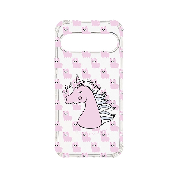 Husa pentru Google Pixel 9 / Pixel 9 Pro, BestCase® Anti Shock 1.5MM, Unicorn - I Feel Unique, Air Cushion Technology, Protectie camera, ecran si colturi, AS 521