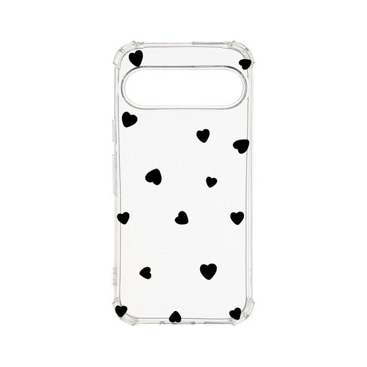 Husa pentru Google Pixel 9 / Pixel 9 Pro, BestCase® Anti Shock 1.5MM, Heart Pattern, Air Cushion Technology, Protectie camera, ecran si colturi, AS 1041