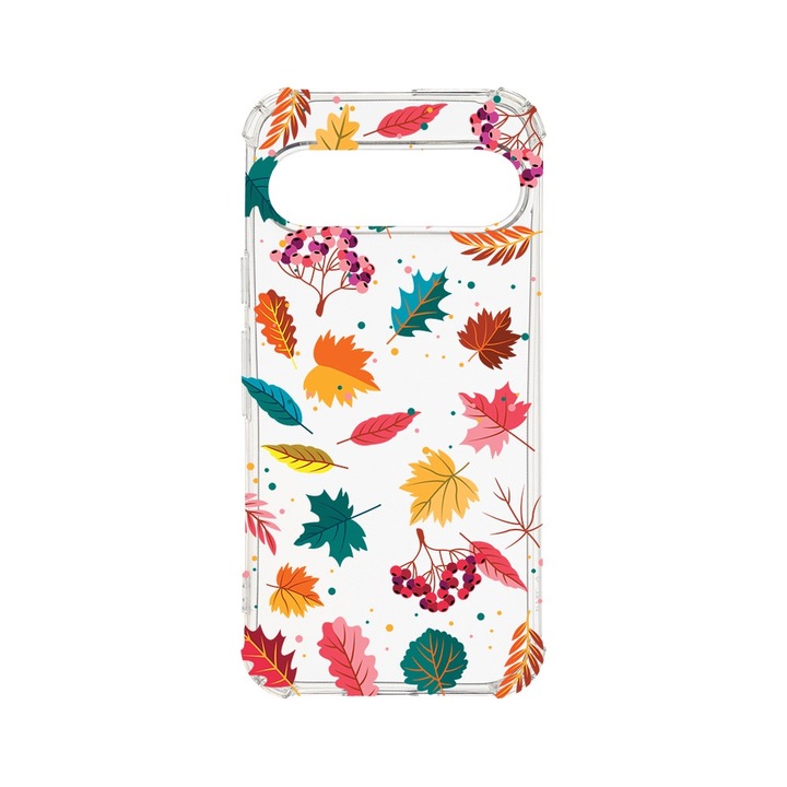 Husa pentru Google Pixel 9 / Pixel 9 Pro, BestCase® Anti Shock 1.5MM, Autumn Colors - Leafs, Air Cushion Technology, Protectie camera, ecran si colturi, AS 99