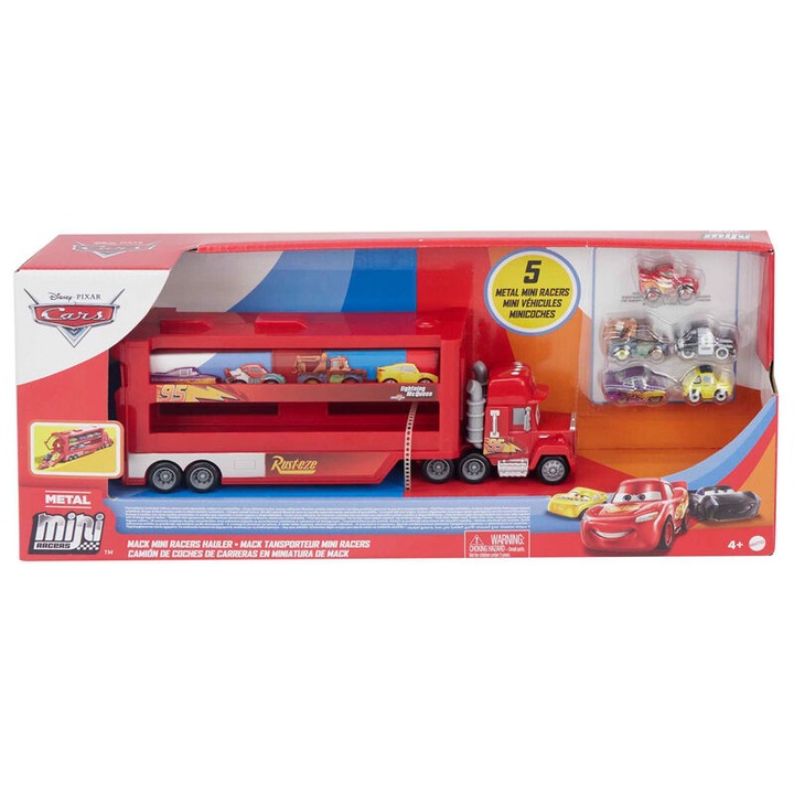 Комплект фигурки Mack Cars, Mattel, 5 метални коли, многоцветни, 25x45, 5x19см
