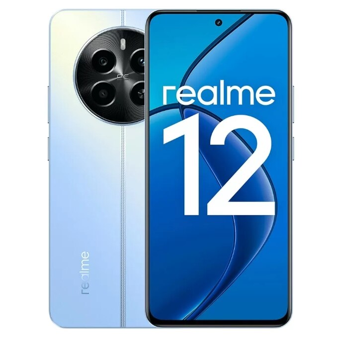 Telefon Mobil Realme 12 4G, Procesor Qualcomm SM6225 Snapdragon 685 Octa-Core, Amoled 6.67", 8GB RAM, 128GB Flash, Camera Duala 50 + 2 MP, Wi-Fi, 4G, Dual SIM, Android Albastru