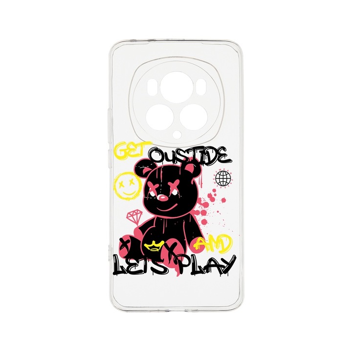 Силиконов калъф BestCase за Magic6 Pro, Teddy Bear Lets Play, Camera Protection, Clear Silicon 2MM, Transparent, T 1554