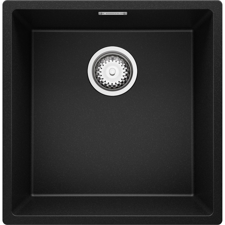 Chiuveta sub blat 46x47cm, Chiuveta 1 Cuva + Sifon, Pentru dulap de 50cm, Londra Primagran Negru