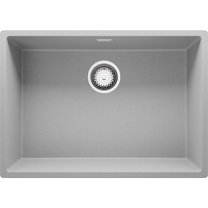 Chiuveta sub blat 66x47cm, Chiuveta 1 Cuva + Sifon, Pentru dulap de 70cm, Londra Primagran Gri