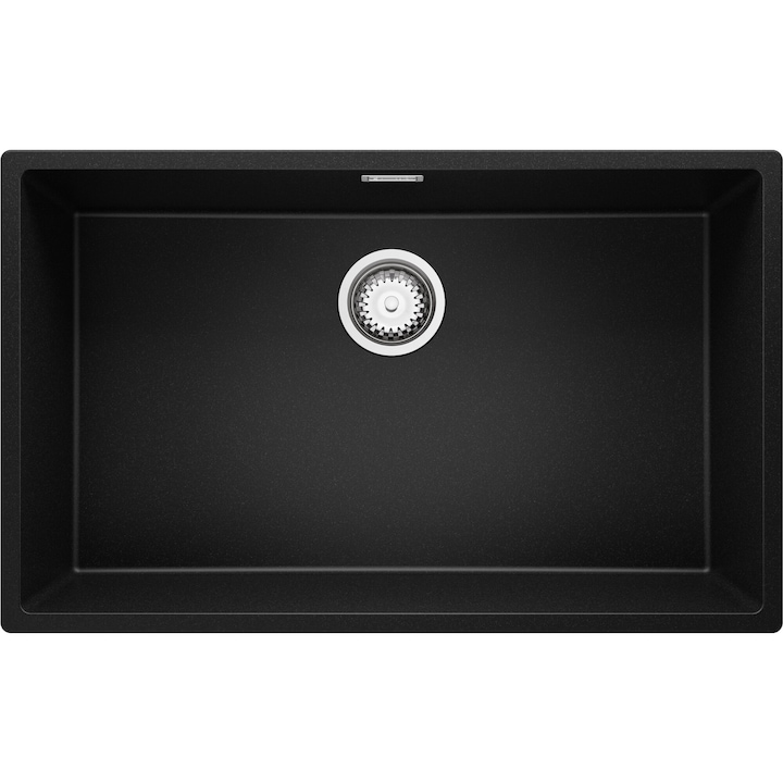 Chiuveta sub blat 76x47cm, Chiuveta 1 Cuva + Sifon, Pentru dulap de 80cm, Londra Primagran Negru