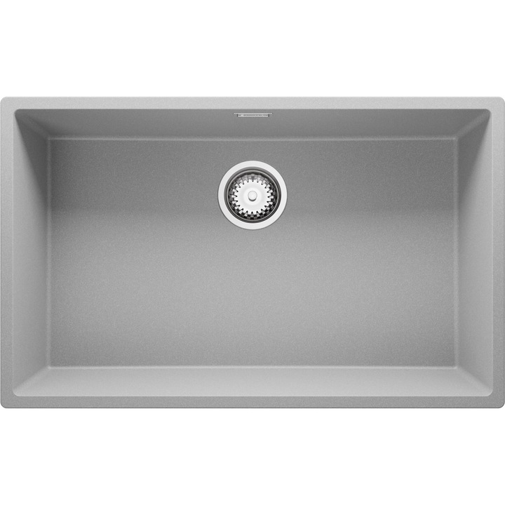 Chiuveta sub blat 76x47cm, Chiuveta 1 Cuva + Sifon, Pentru dulap de 80cm, Londra Primagran Gri