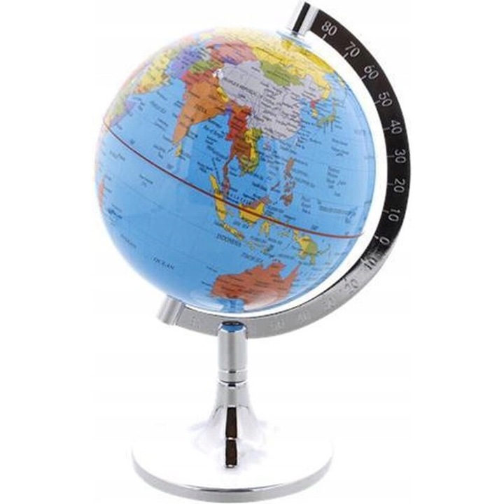 Glob pamantesc fizico-politic, CARDSPLITTER, inox, 23 cm, multicolor
