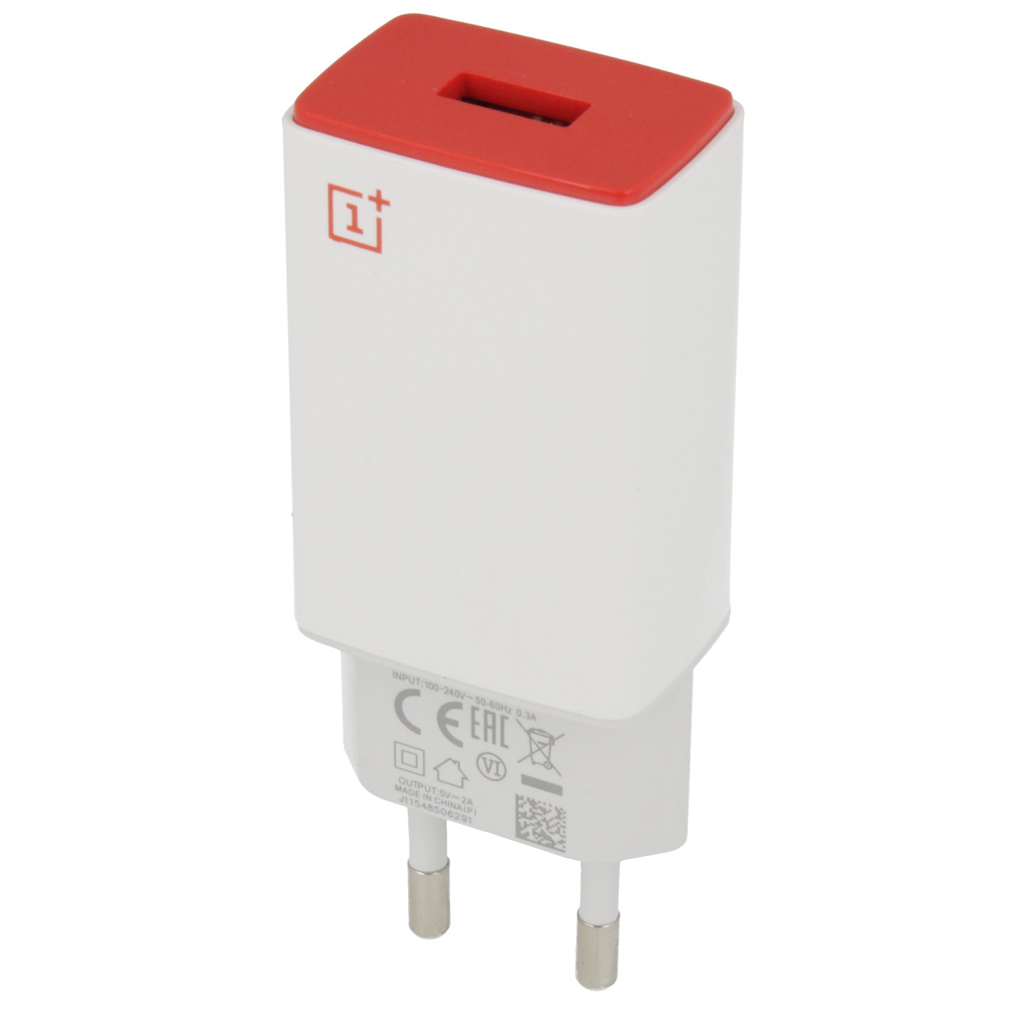 Incarcator Retea OnePlus Wall Charger AY0520 (Input: 100-240V / 0.3A, Output: 5V / 2000 mA), Bulk - White