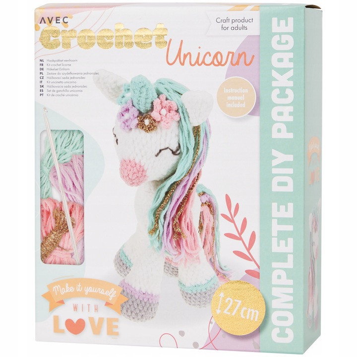 Kit de crosetat, CARDSPLITTER, unicorn, accesorii, multicolor
