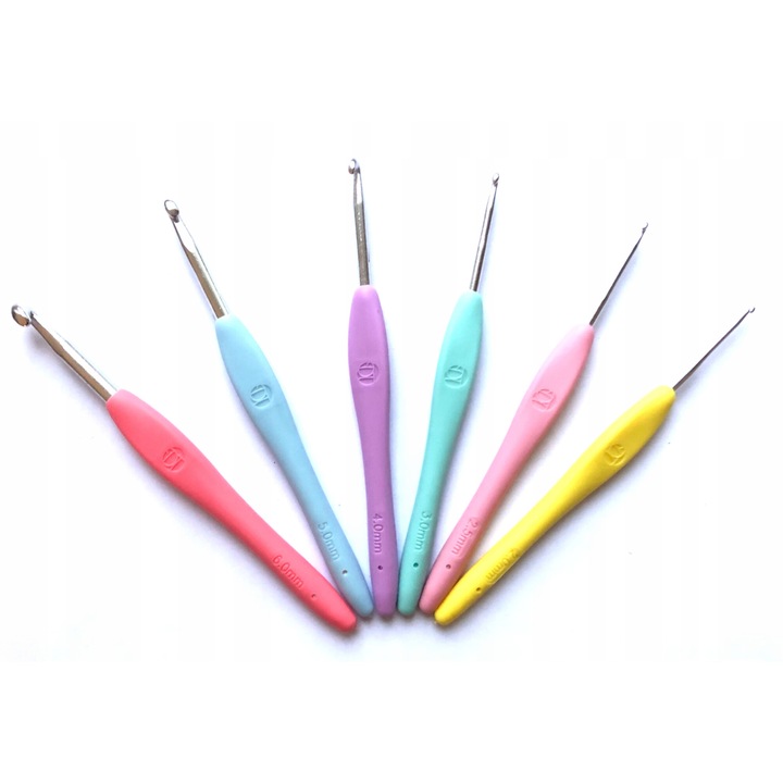 Set crosete ergonomice CARDSPLITTER, 6 bucati, dimensiuni 2-6mm, multicolor, 14cm