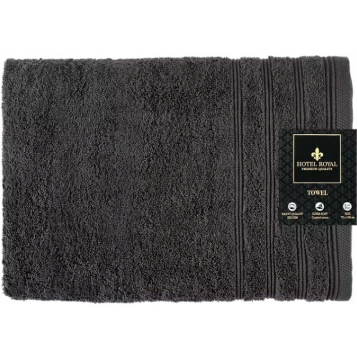 Кърпа за баня, CARDSPLITTER, памук, 70 x 140 см, тъмносива