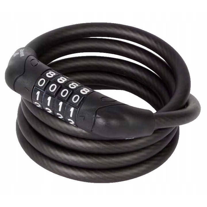 Antifurt bicicleta CARDSPLITTER, otel, rezistent la intemperii, negru, 120 cm