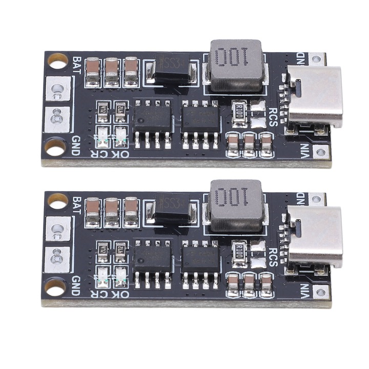 Modul de incarcare a bateriei 2 buc. Modul de baterie cu litiu 2S rezistent la uzura tip C pana la 8,4 V.