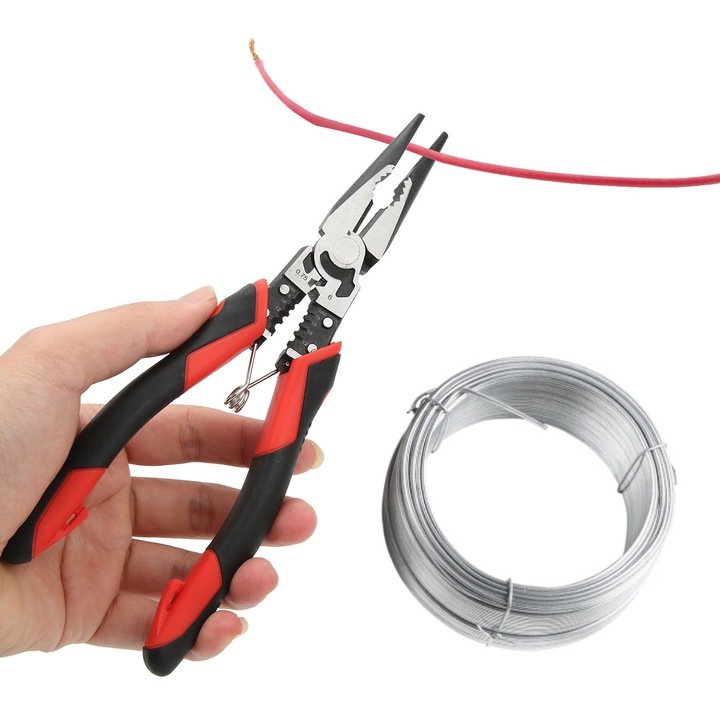 Összetett hatású vágófogó, Jormftte, króm-vanádium acél, gumi fogantyú, korrózióálló