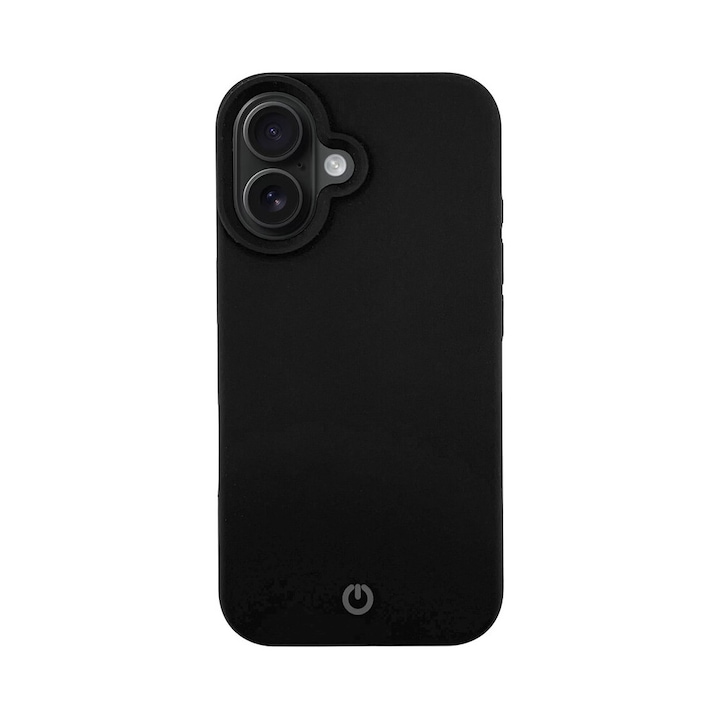 Husa de protectie CENTO Rio compatibila cu Apple Iphone 16 Negru Silicon Premium Mat, Slim, Anti zgarieturi, Anti soc, cu margini ridicate pentru protectia ecranului si a camerei