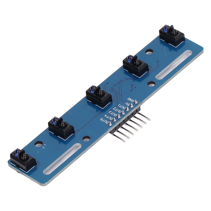 5-utas követésérzékelő modul, Jormftte, TCRT5000L, 3.3V-5V, kompakt méretek