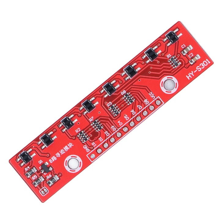Jormftte 8 csatornás nyomkövető modul, infravörös érzékelő, analóg kimenet, 3.3V-5V