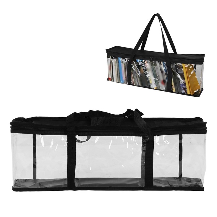 Jormftte szerszámtároló táska, átlátszó PVC, nagy kapacitású, 61x15x21cm