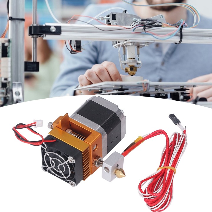 3D Jormftte MK8 alumíniumötvözet extruder készlet, 1.75x0.4mm, gyorsfűtés